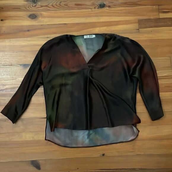 SOLD Go By Go Silk Washable Silk Pullover Blouse Womens Size Medium - Picture 4 of 11